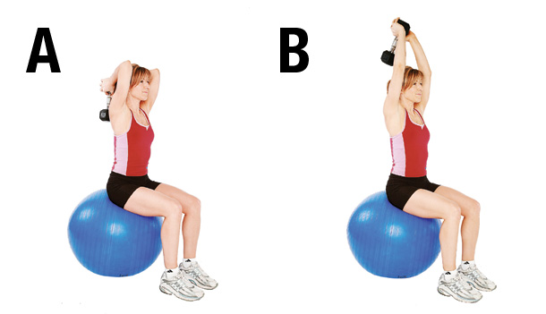 Exercice 6 Extension des bras sur ballon