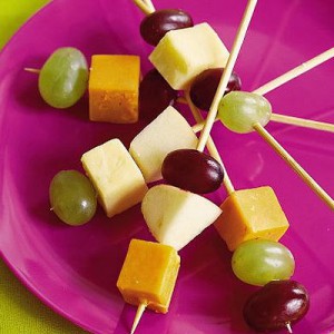 brochette de fromage et fruits