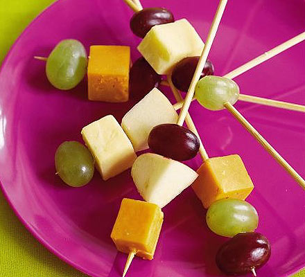 brochette de fromage et fruits