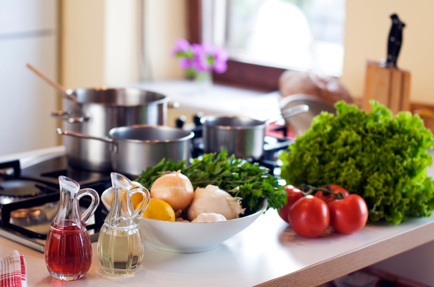 healthy vegetables in the kitchen close up shoot