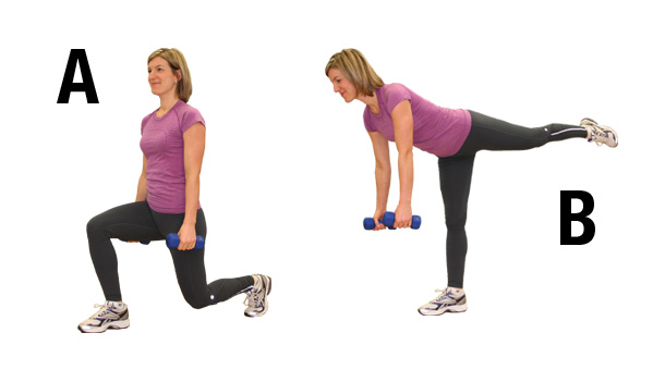 Buttocks exercises - lunge