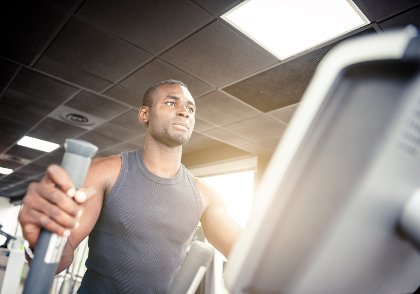 Man on treadmill