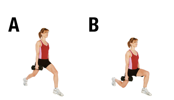 Exercice 2 Fentes avant avec poids