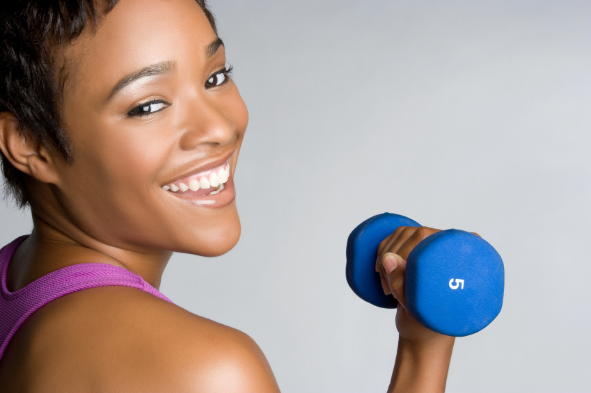 Happy fitness girl