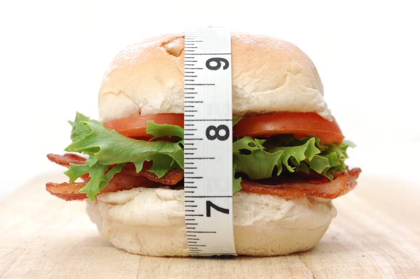 Sandwich and measuring tape