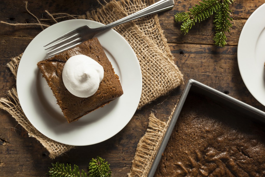 Homemade Brown Gingerbread Cake