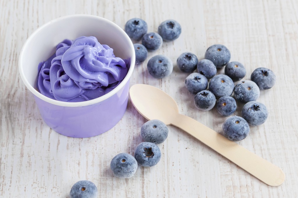 Frozen creamy ice yoghurt