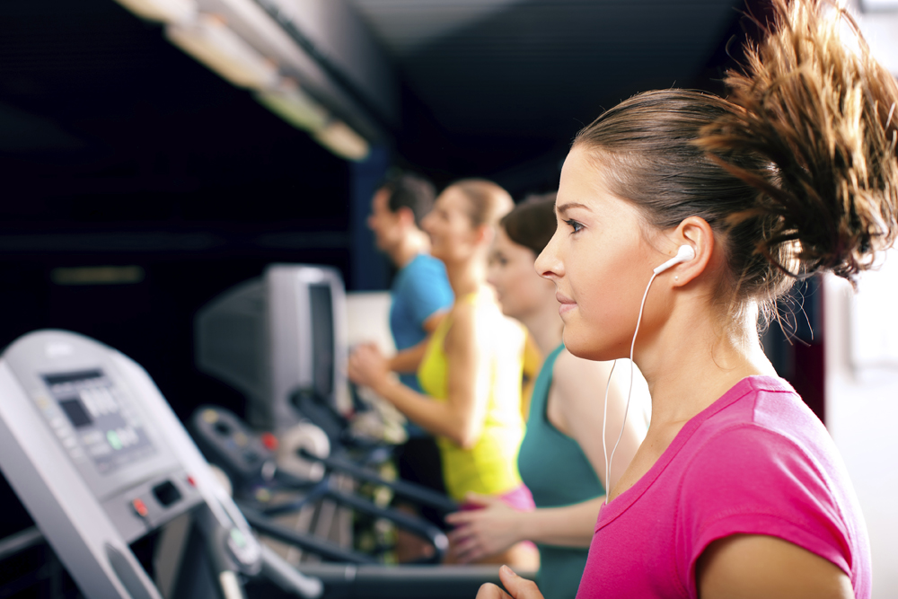Woman on treadmill