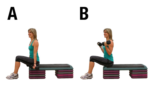 Muscle toning exercises - biceps curl