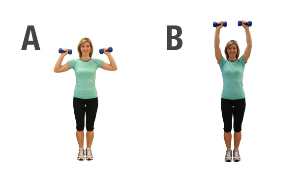 Muscle toning exercises - shoulder press