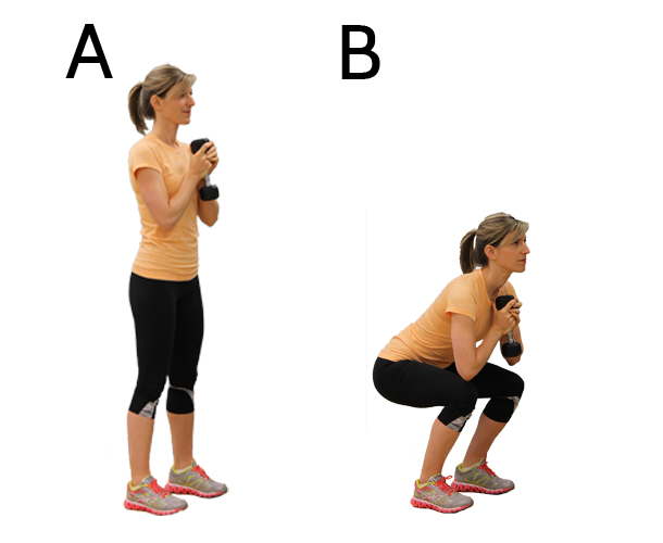 Muscle toning exercises - goblet-squat