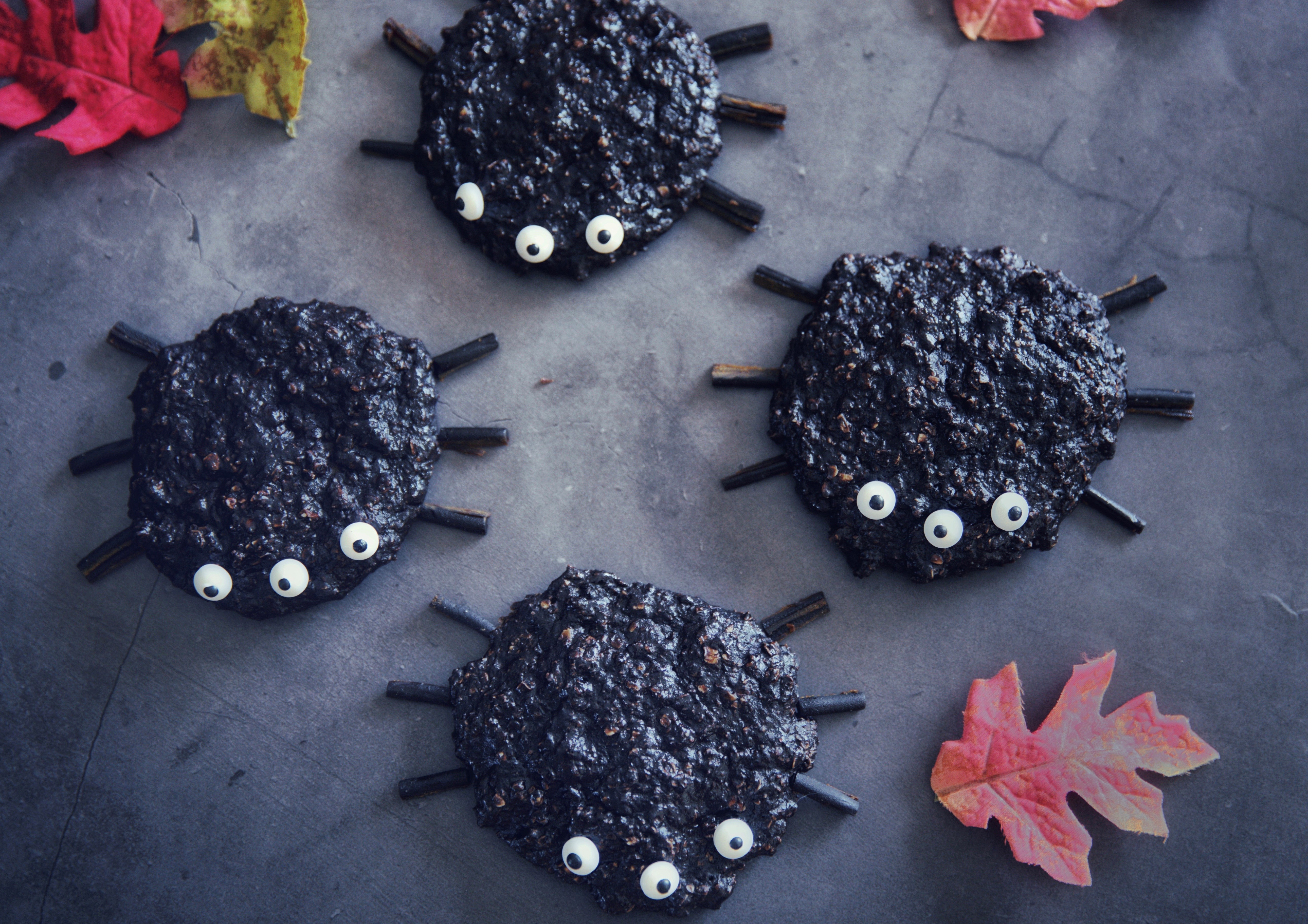 Biscuits protéinés à l’avoine et au chocolat, spécial Halloween