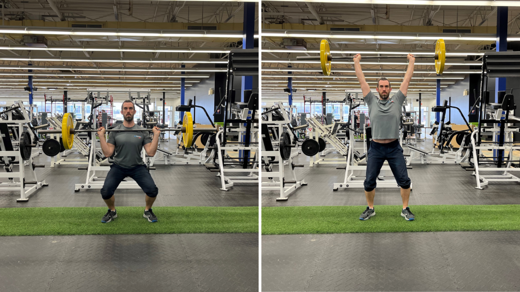exercices golfeurs push jerk