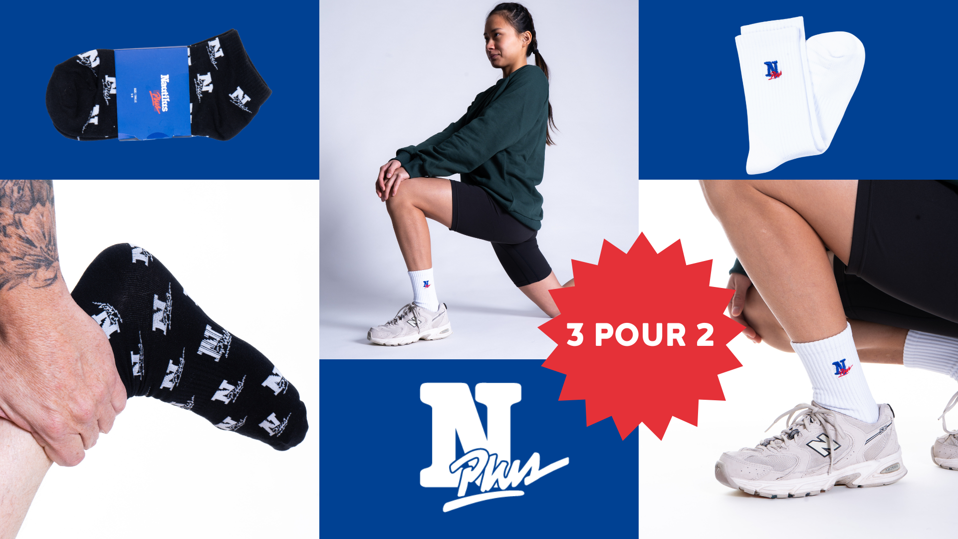 Spécial 3 pour 2 : paires de bas Nautilus Plus!